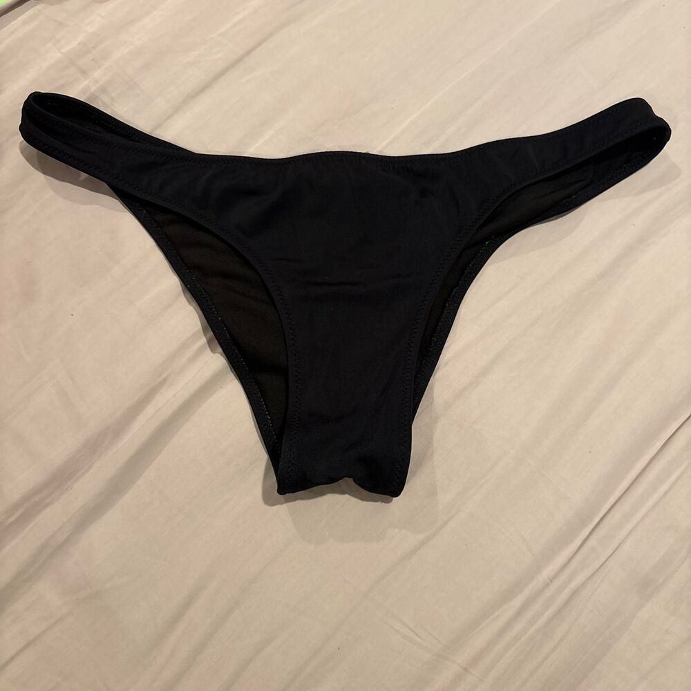 Victoria-s-secret Women's Black and Navy Bikini-and-tankini-bottoms